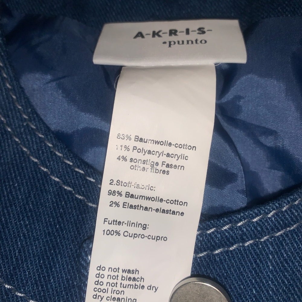 Akris Punto denim trim houndstooth Jacquard collarless Jacket 8 - Picture 8 of 11